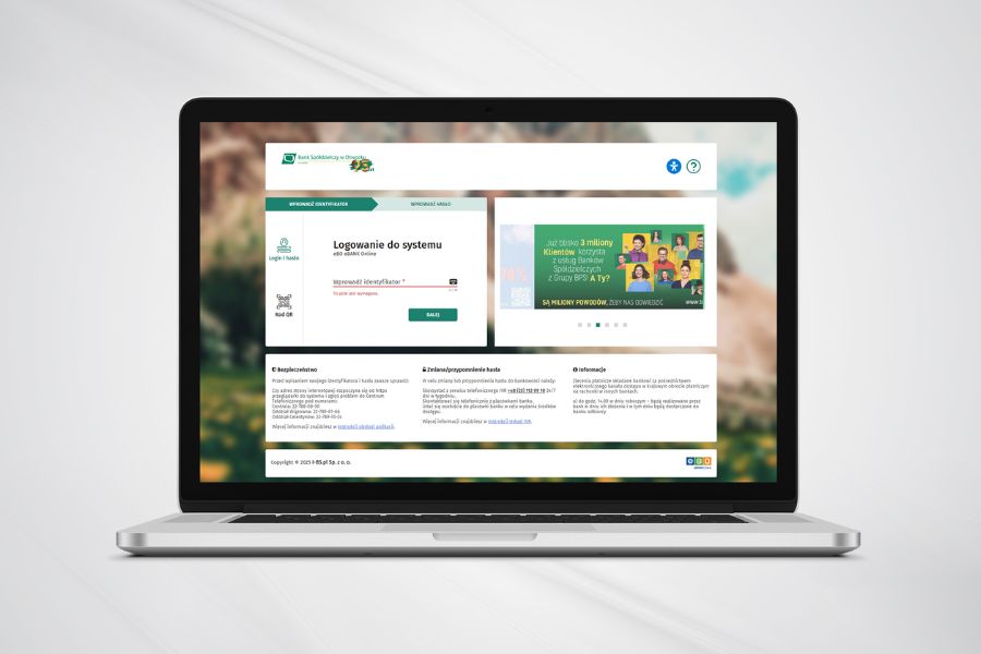 strona logowania bankowości internetowej - zmiany